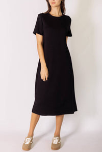 P.CILL Women's Butter Modal Short Sleeve Midi Dress in black - women's dress - view 5