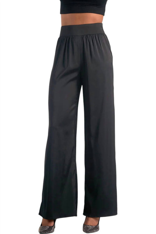 Elan - Wide Leg Satin Pants