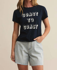 Z Supply Coast Tourist Tee in eclipse - women's t-shirt