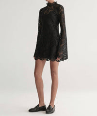 A.L.C. Eden Lace Mini Dress in black - women's dress - alternate view