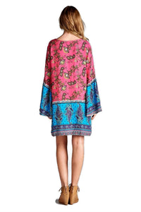 Velzera - Paisley Bell Sleeve Dress