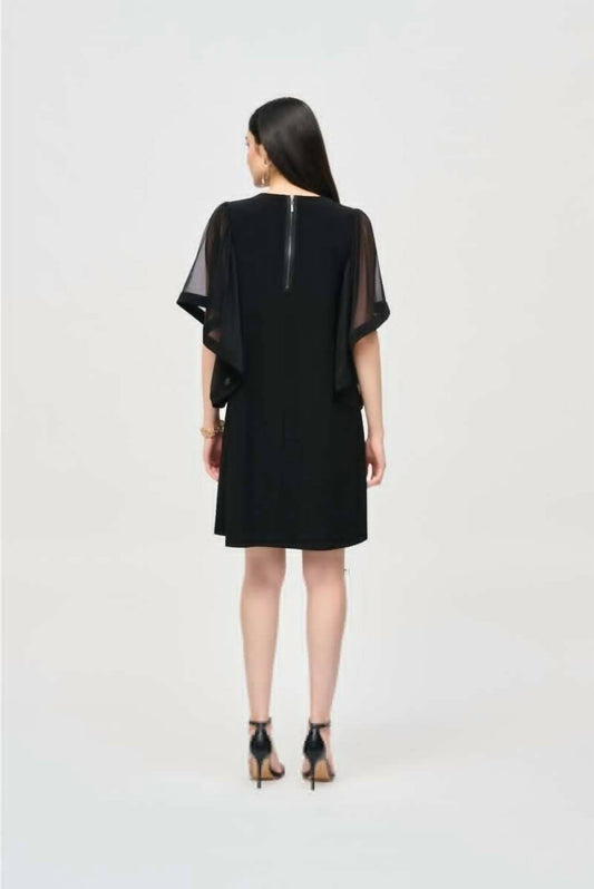 Joseph Ribkoff - Mesh Butterfly Bell Sleeve Dress