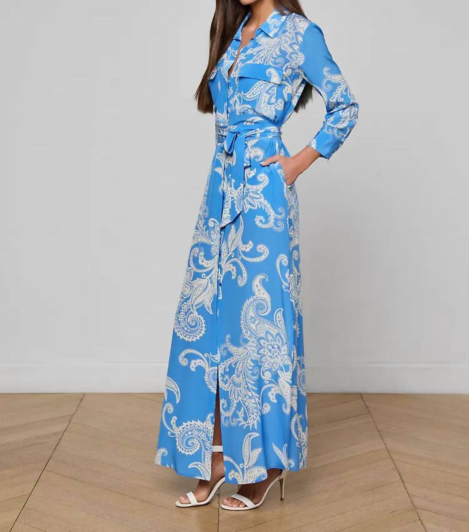 L'Agence - Cameron Long Sleeve Shirt Dress