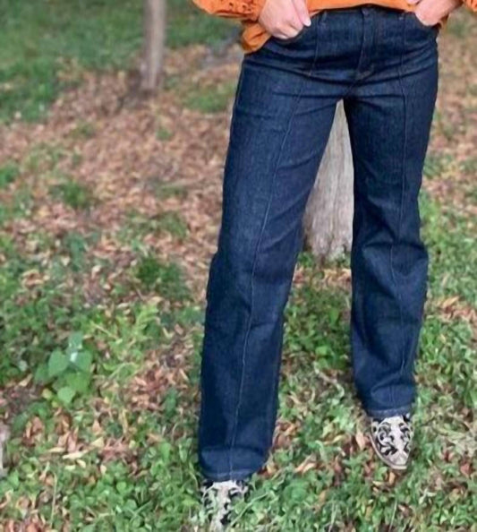 Judy Blue - Women's High Waist From Seam Wide Leg Jeans