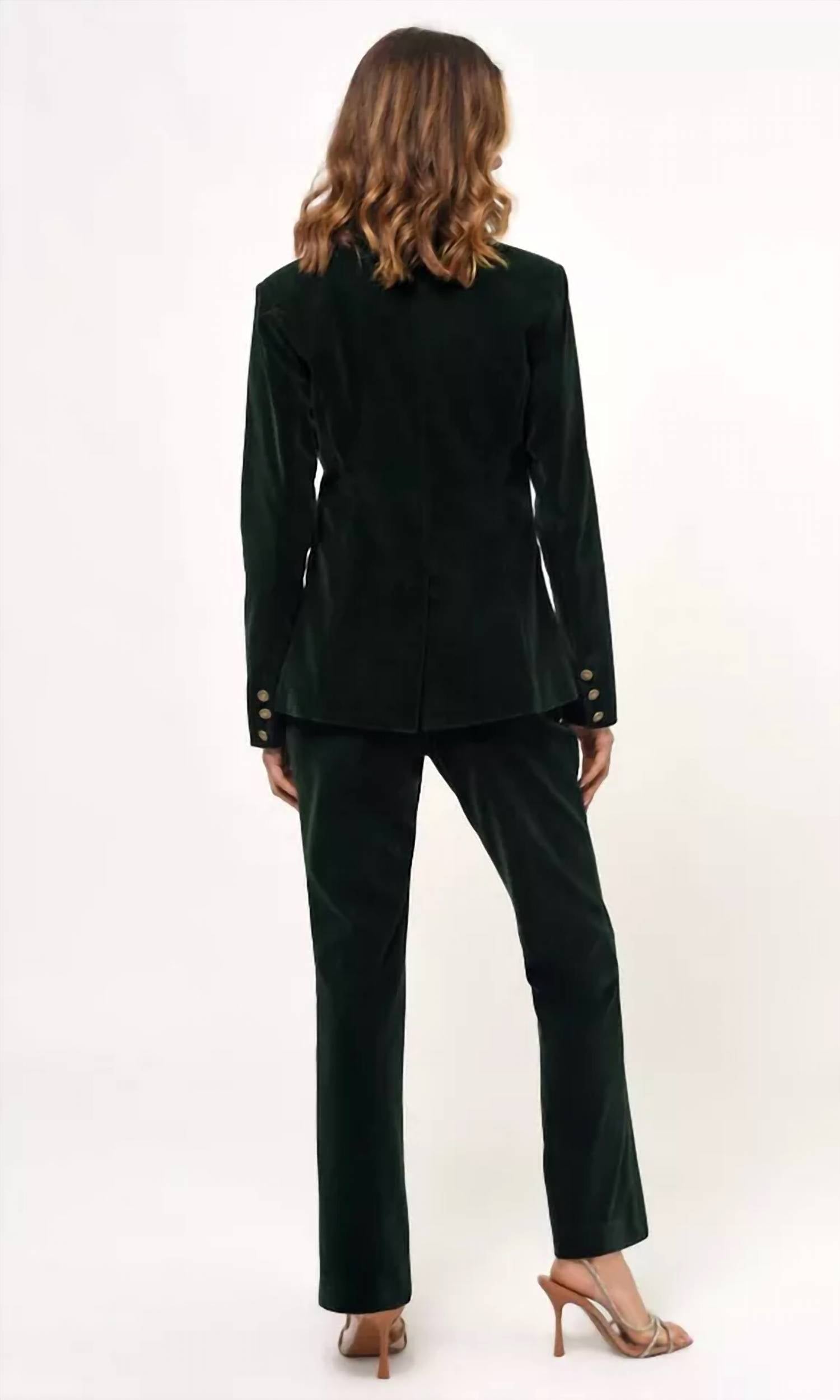 Greylin - Milton Velvet Straight Leg Trouser