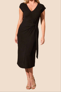 Tribal - Textured Faux Wrap Dress