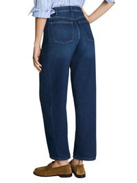 Spanx Authentic 360 Barrel Leg Jeans in adriatic blue - women's jeans - alternate view