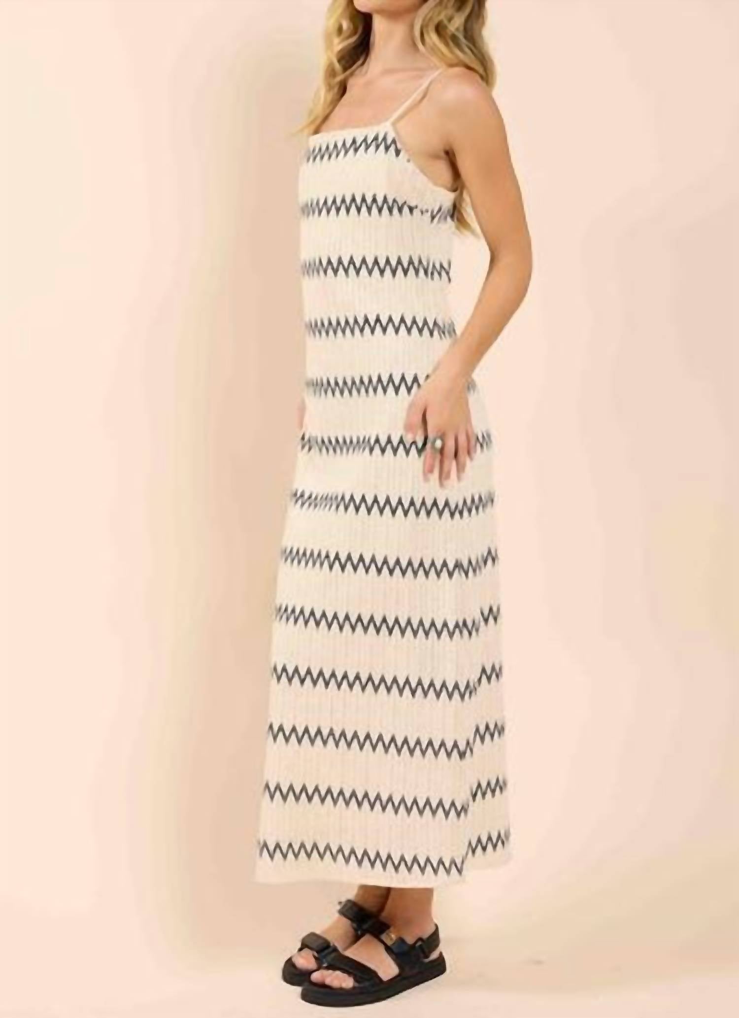 Sadie & Sage - Way Out Zig Zag Weave Maxi Dress