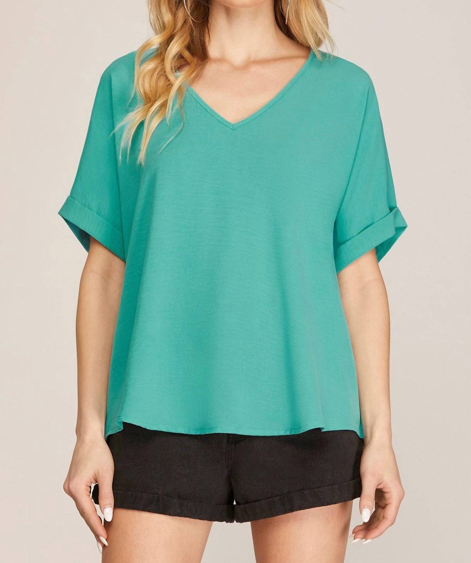 She + Sky - Sea Side High Low Tunic Top