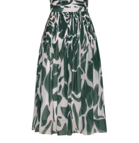 Andres Otalora - Voy A Ti Ruched Chiffon Midi Halter Dress