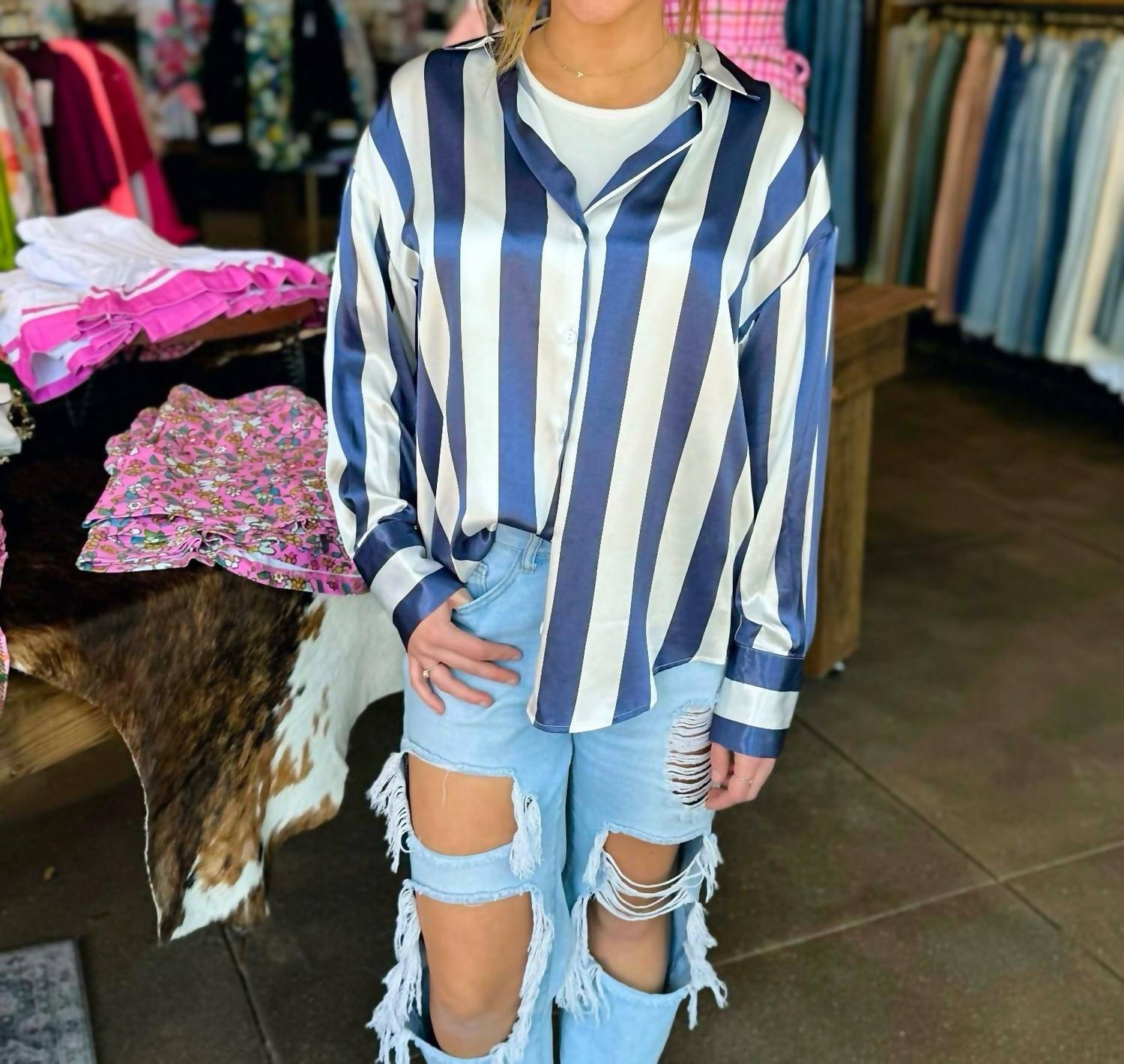 Withblack - Zoe Cactus Striped Shirt