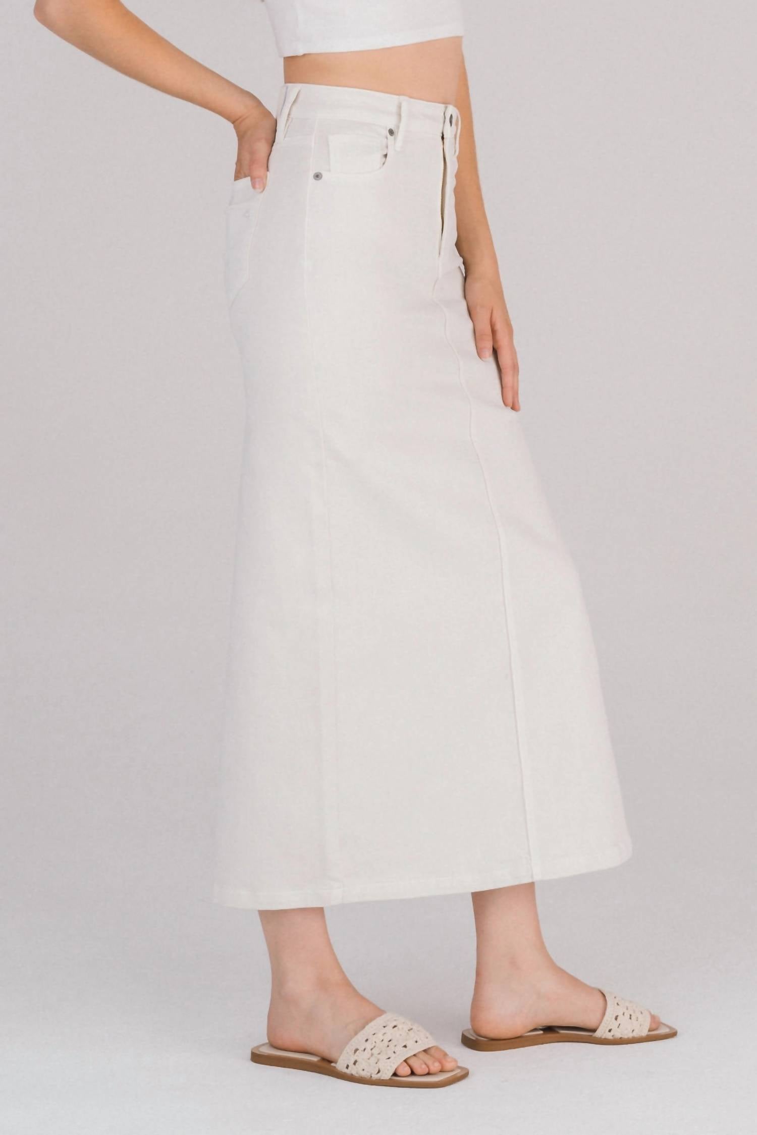 Hidden - Peyton Midi Skirt With Side Slit