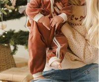 Quincy Mae - Velour Zip Jumpsuit
