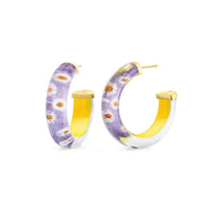 Gold & Honey - Women's Daisy Illusion Hoop Earrings