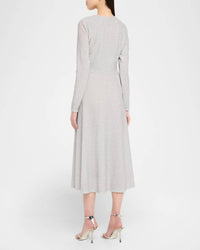 Prabal Gurung - Twist Front Long Sleeve Sparkle Dress