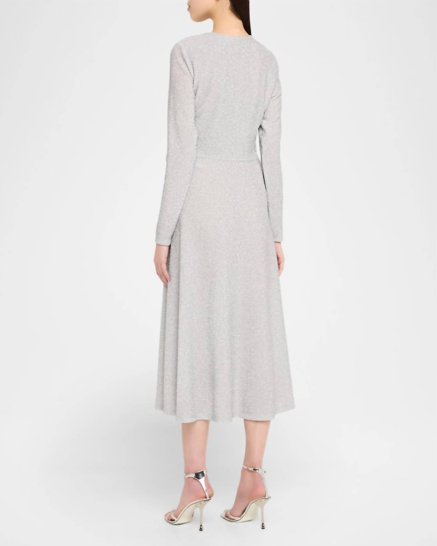 Prabal Gurung - Twist Front Long Sleeve Sparkle Dress
