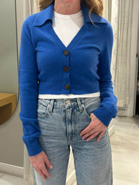 Naadam - Cropped Polo Cardigan