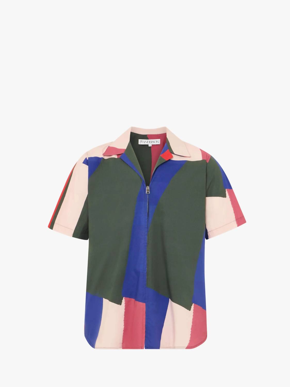 Jw Anderson - Zip Up Short Sleeve Printed Shirt