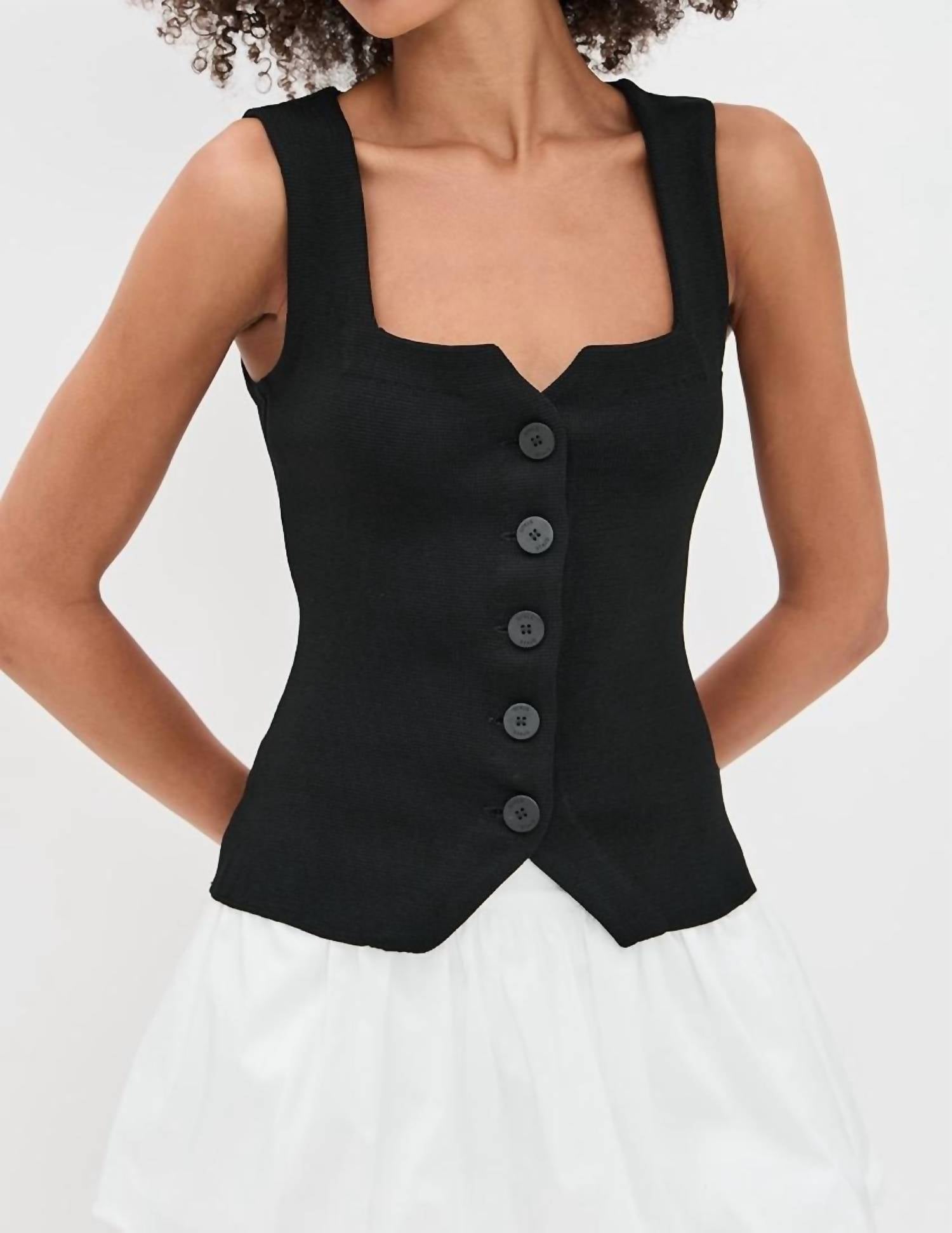 Staud - Marisa Button Front Vest