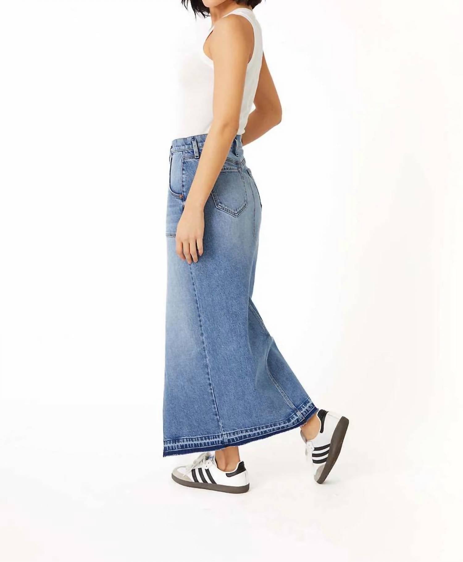 Level99 - Carol Exposed Button Maxi Skirt