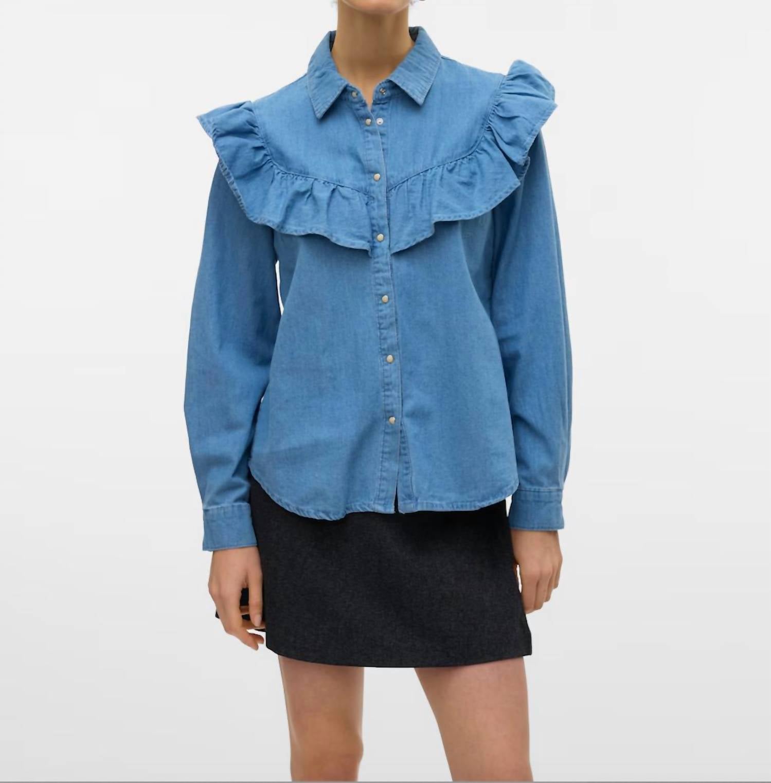 Vero Moda - Muli Denim Long Sleeve Top