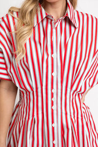 Karlie - Stripe America Shirt Mini Dress