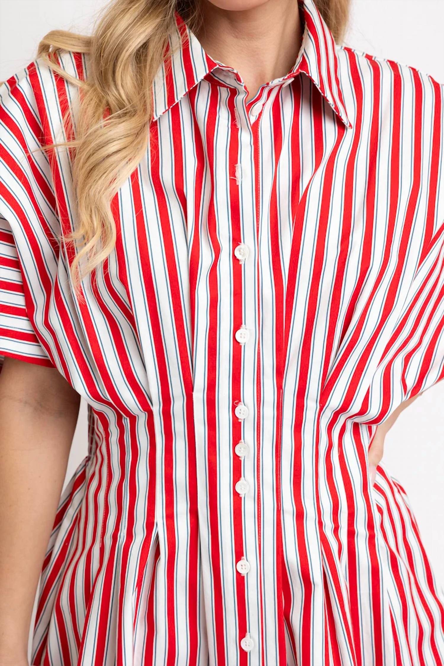 Karlie - Stripe America Shirt Mini Dress