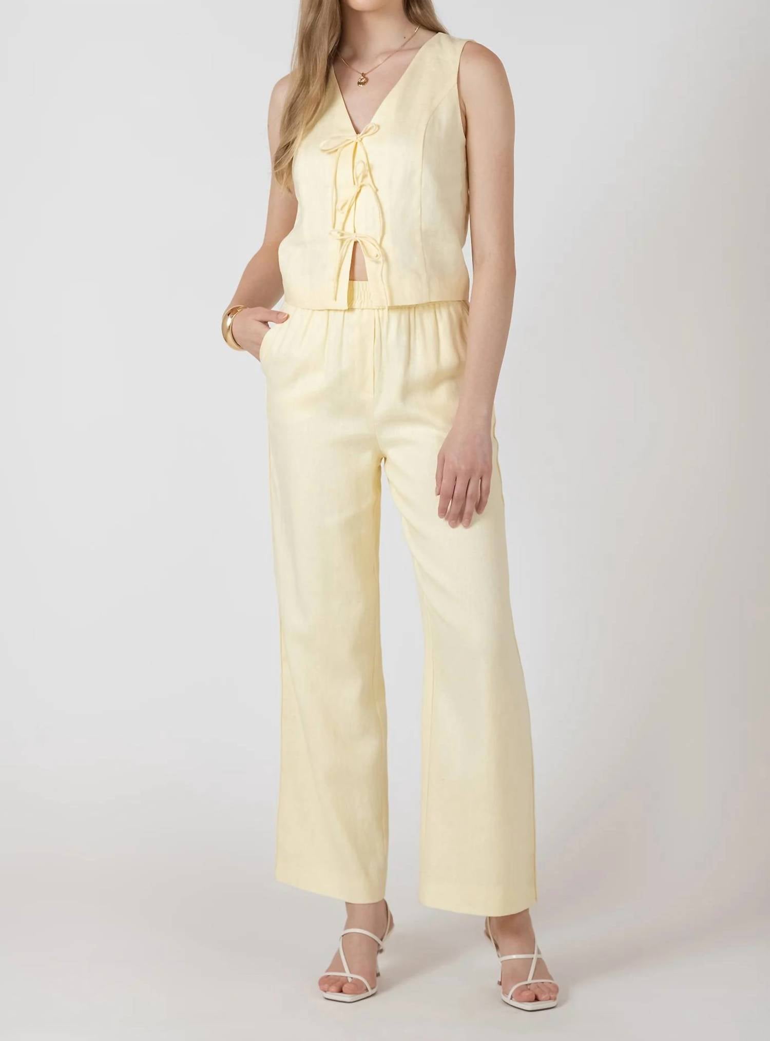 Dex - Lemon Linen Pant