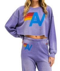 Aviator Nation - VINTAGE LOGO CROPPED CREW SWEATSHIRT RELAXED