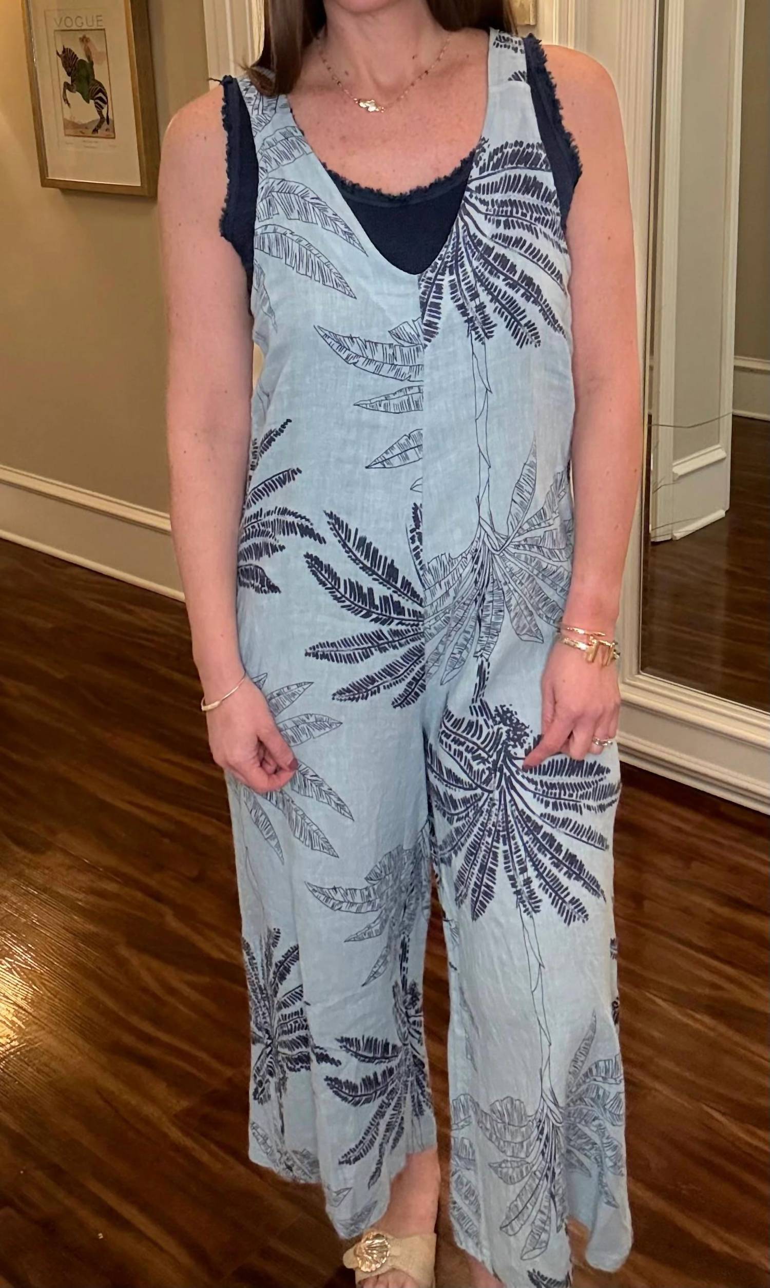 Look Mode Usa - Palm Print Romper
