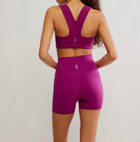 Free People Win Win Sports Bra in deep mulberry - women's intimate - alternate view