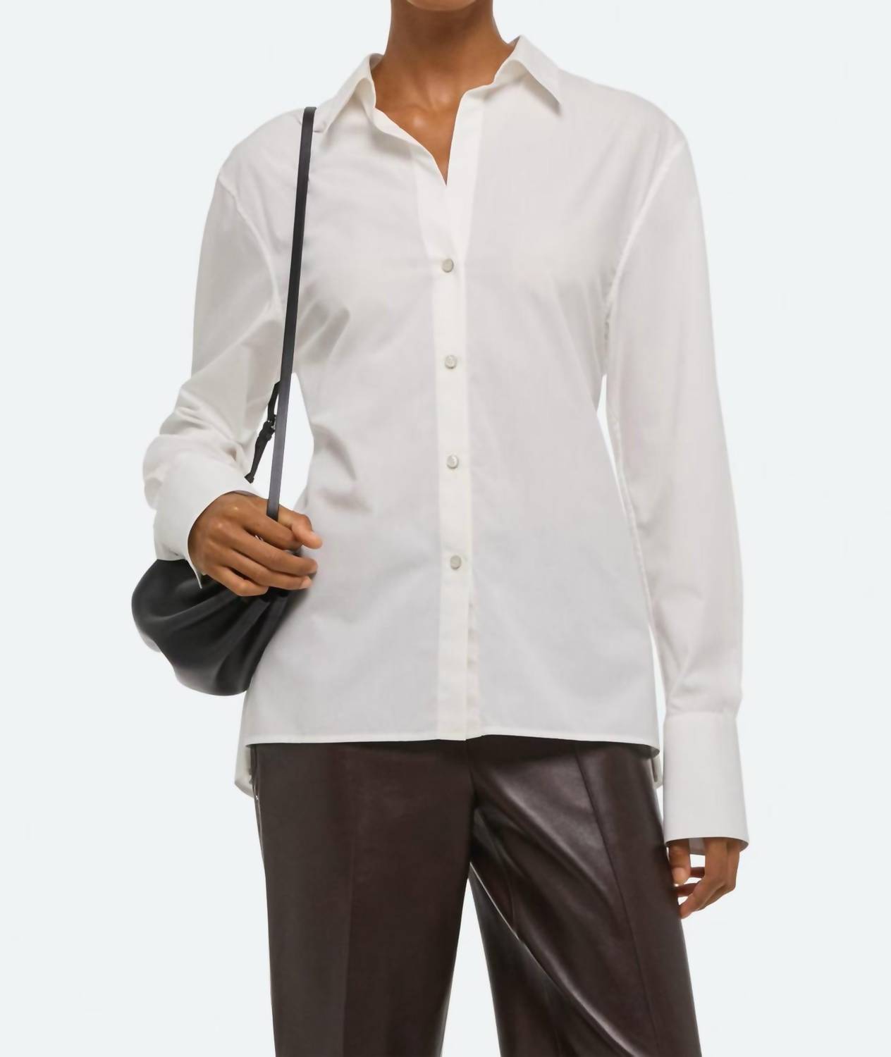 HELMUT LANG Apron Button Shirt in white - women's shirt - view 4