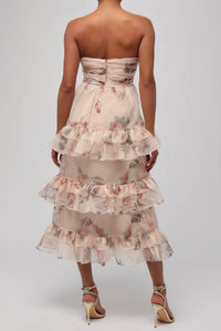 Lulus - Marigold Tiered Strapless Dress