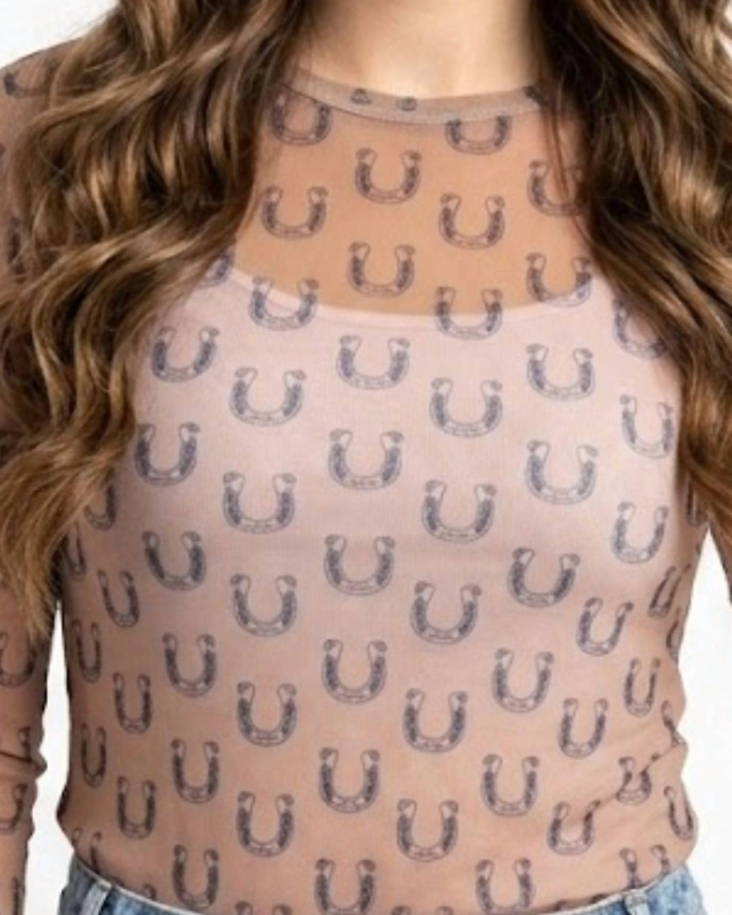 Blakeley - Horseshoe Mesh Top