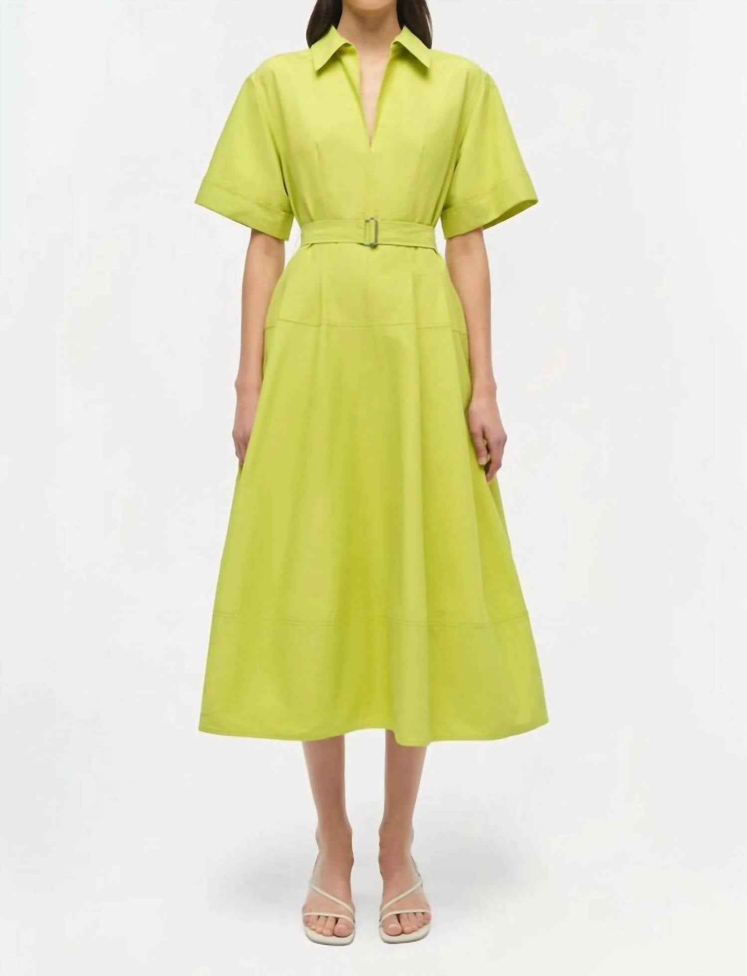 Simkhai - Deanna Short Sleeve Belted Midi Dress