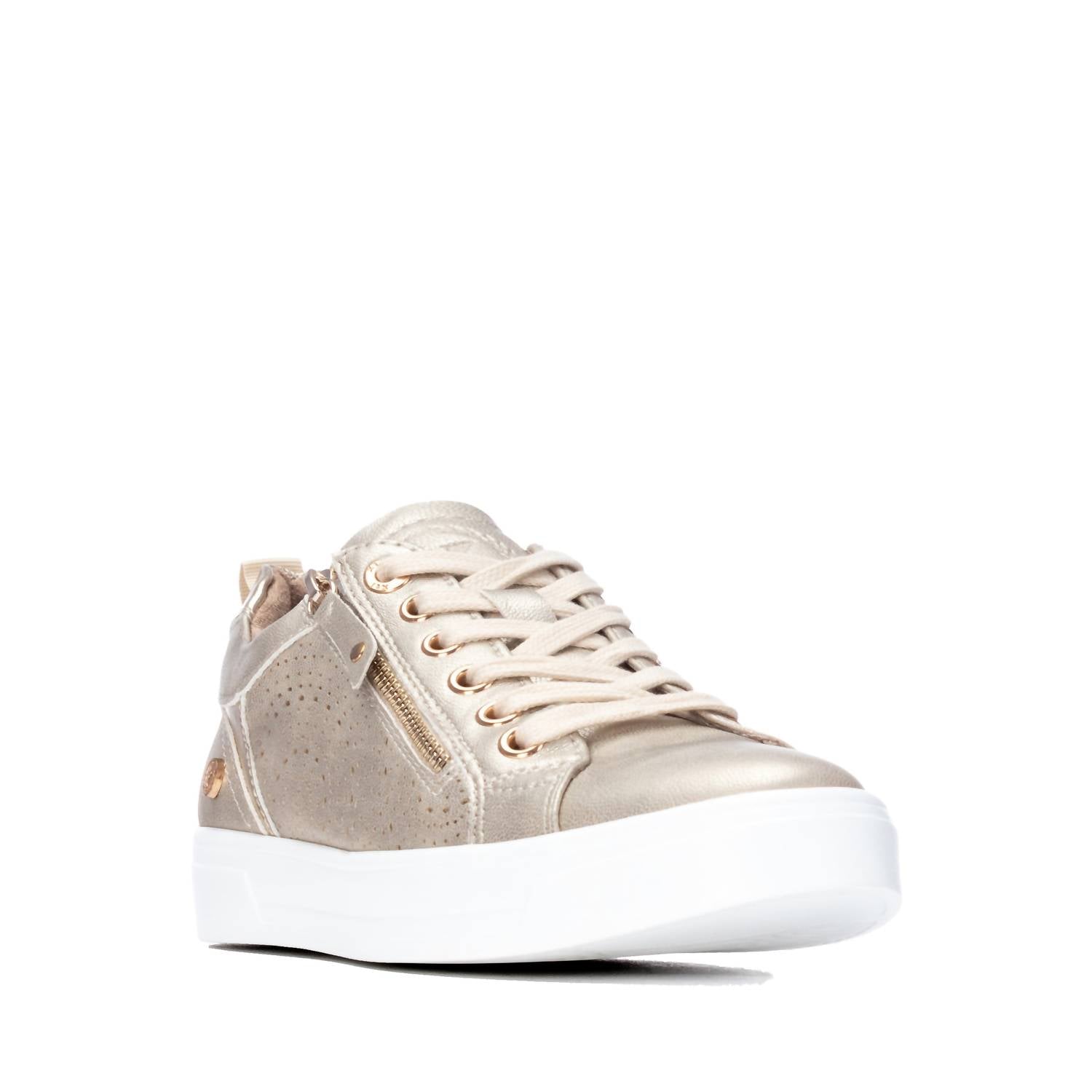 Xti Women's Structured Sneaker in gold - women's sneaker - alternate view