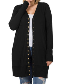 Zenana - Snap Button Cardigan