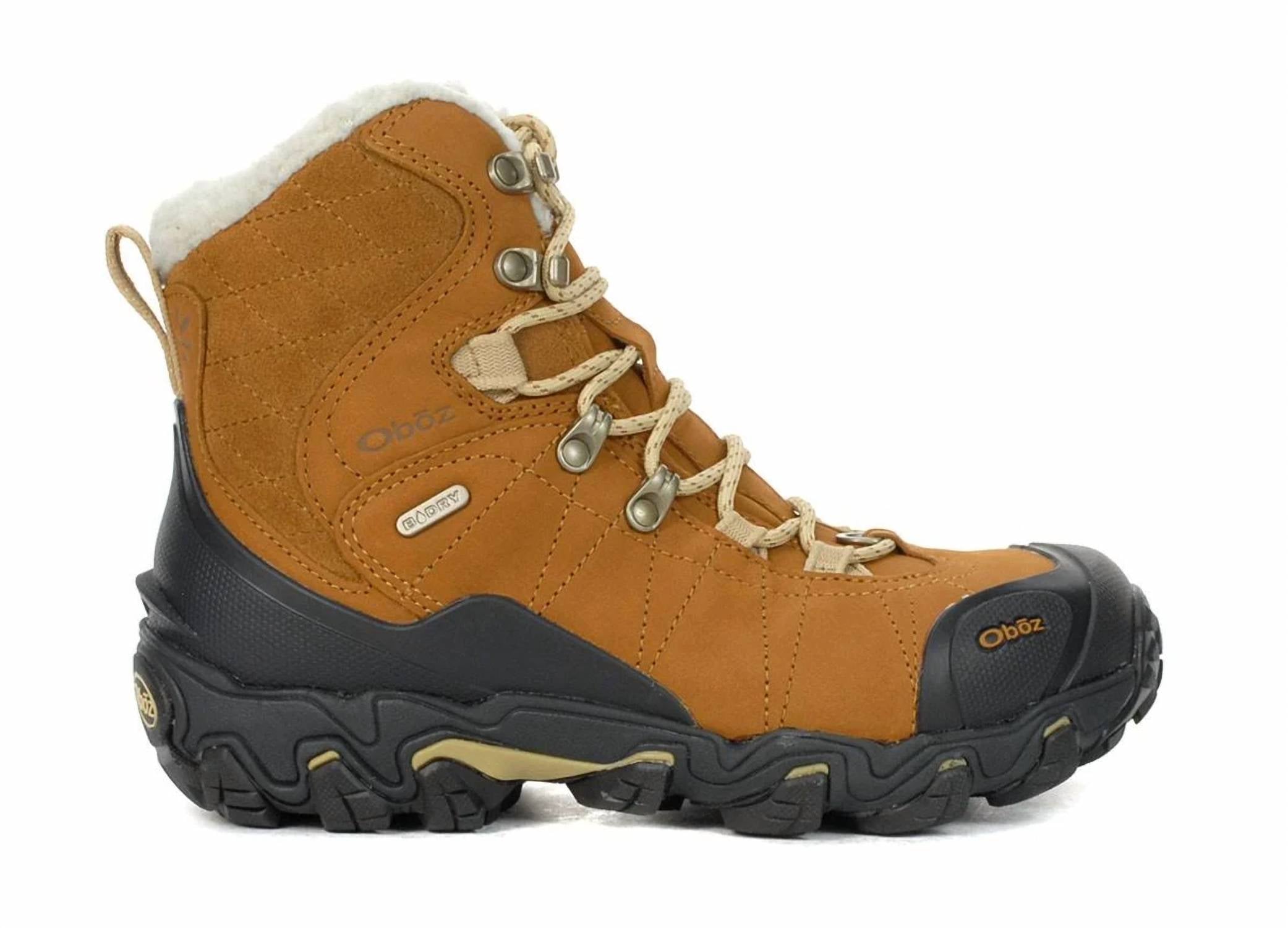 Oboz Women's Bridger 7" Insulated B-Dry Waterproof Boot - WIDE in chipmunk - women's shoe