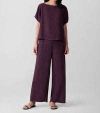 Eileen Fisher - Women's High Waist Wide Ankle Pants