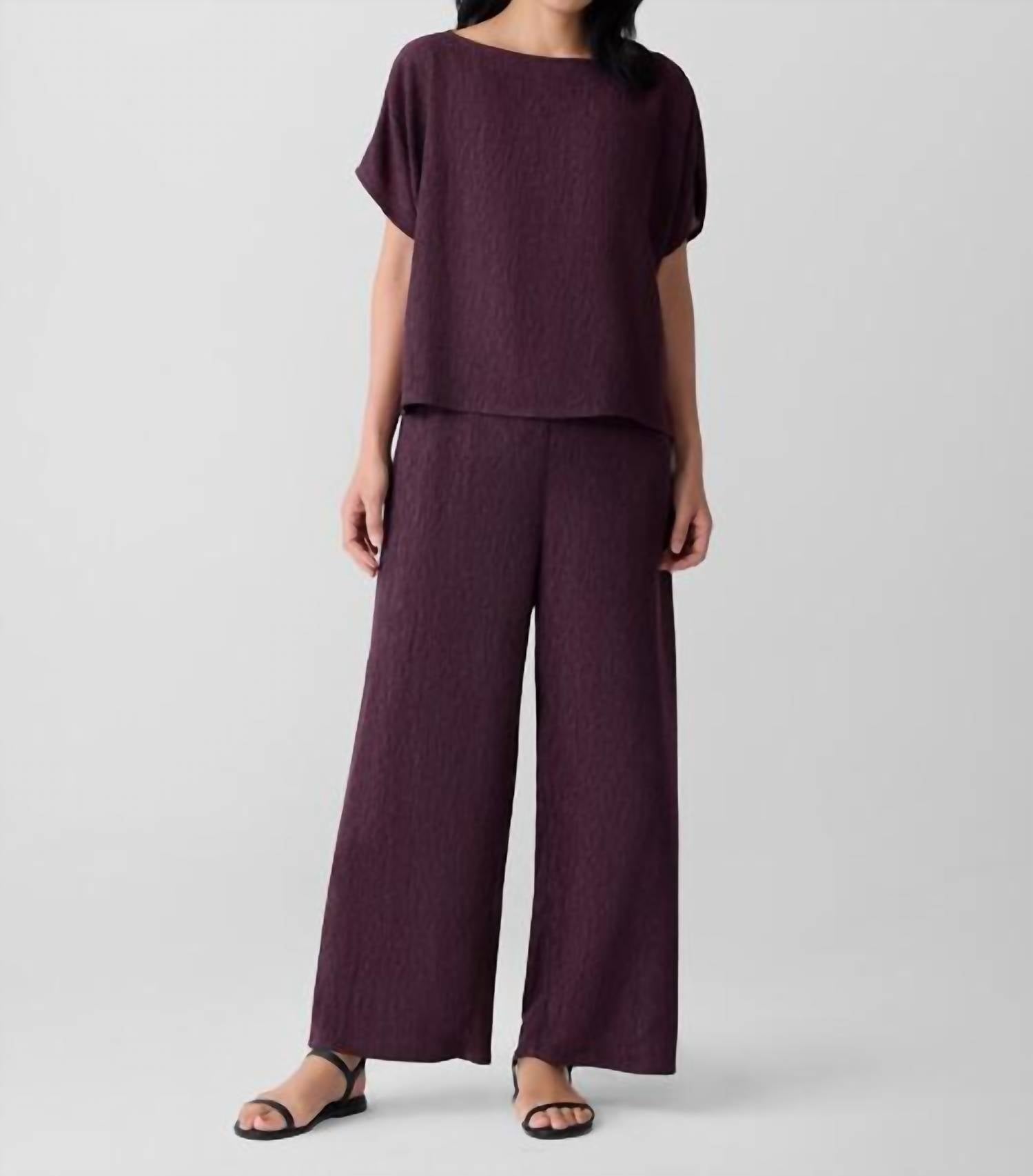Eileen Fisher - Women's High Waist Wide Ankle Pants
