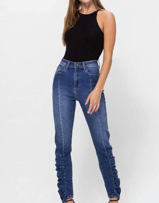 Cello - High Rise Ruched Skinny Jeans