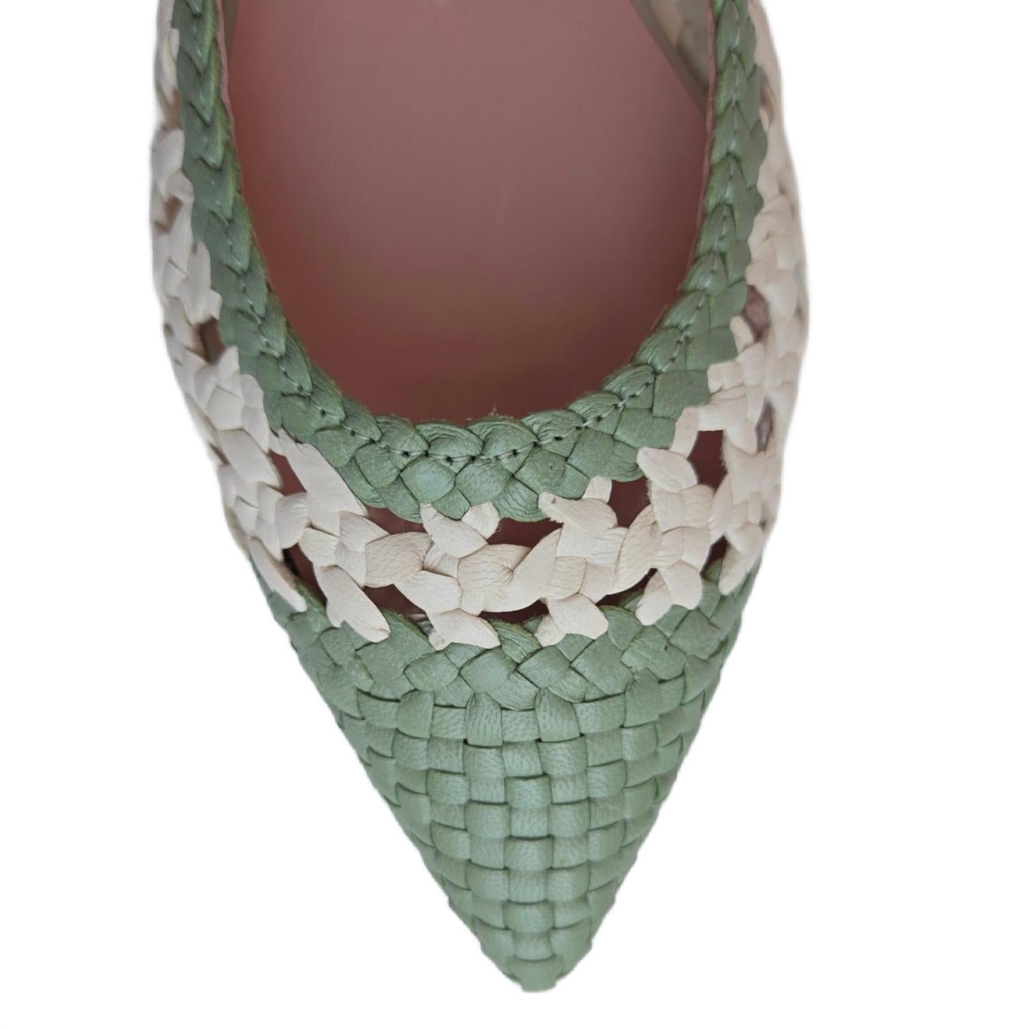 Pretty Ballerinas Women's Ella Ballet Flats in cream green - women's flats - view 4