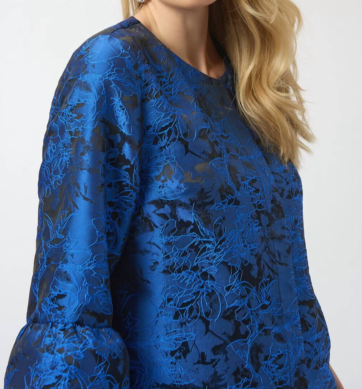 Joseph Ribkoff - Floral Blazer With Flare Sleeves