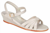 Sas - Women's Strippy Quarter Strap Wedge Sandal - Wide
