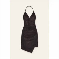 Dress Forum - Glitter Velvet Halter Mini Dress