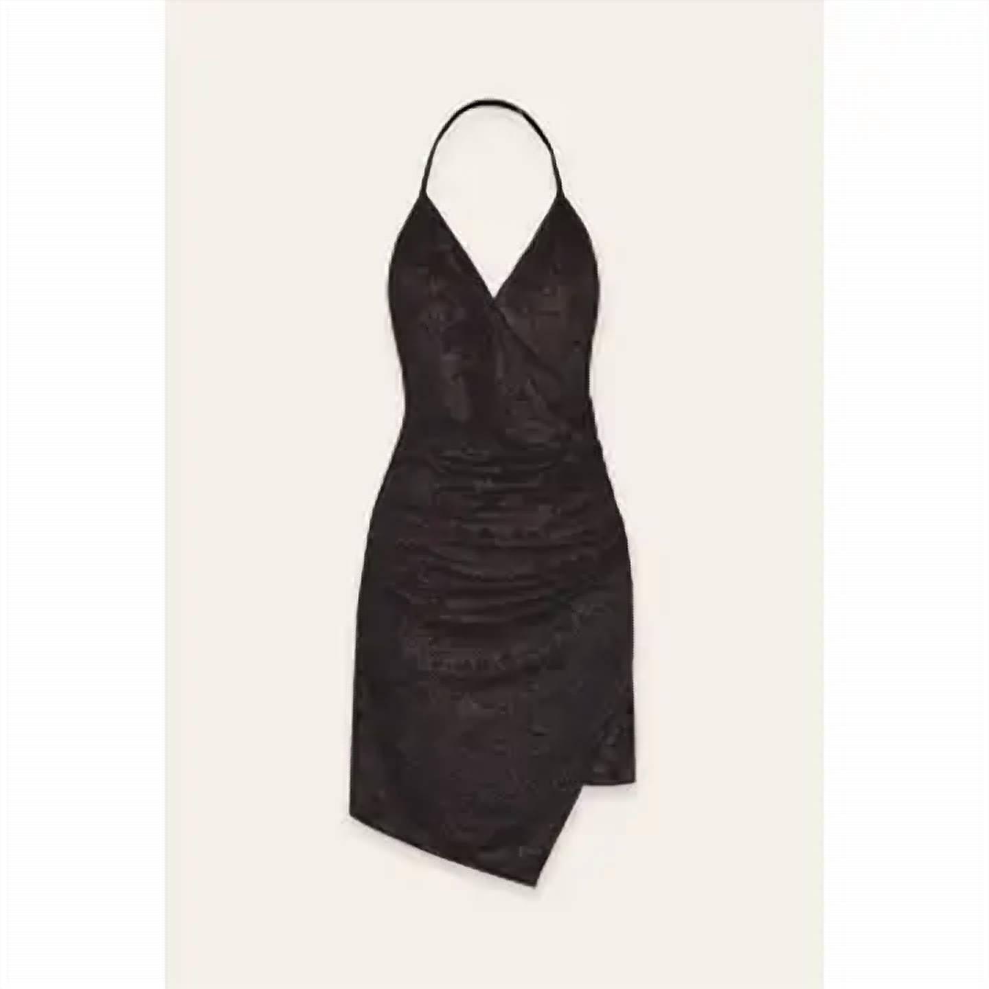 Dress Forum - Glitter Velvet Halter Mini Dress