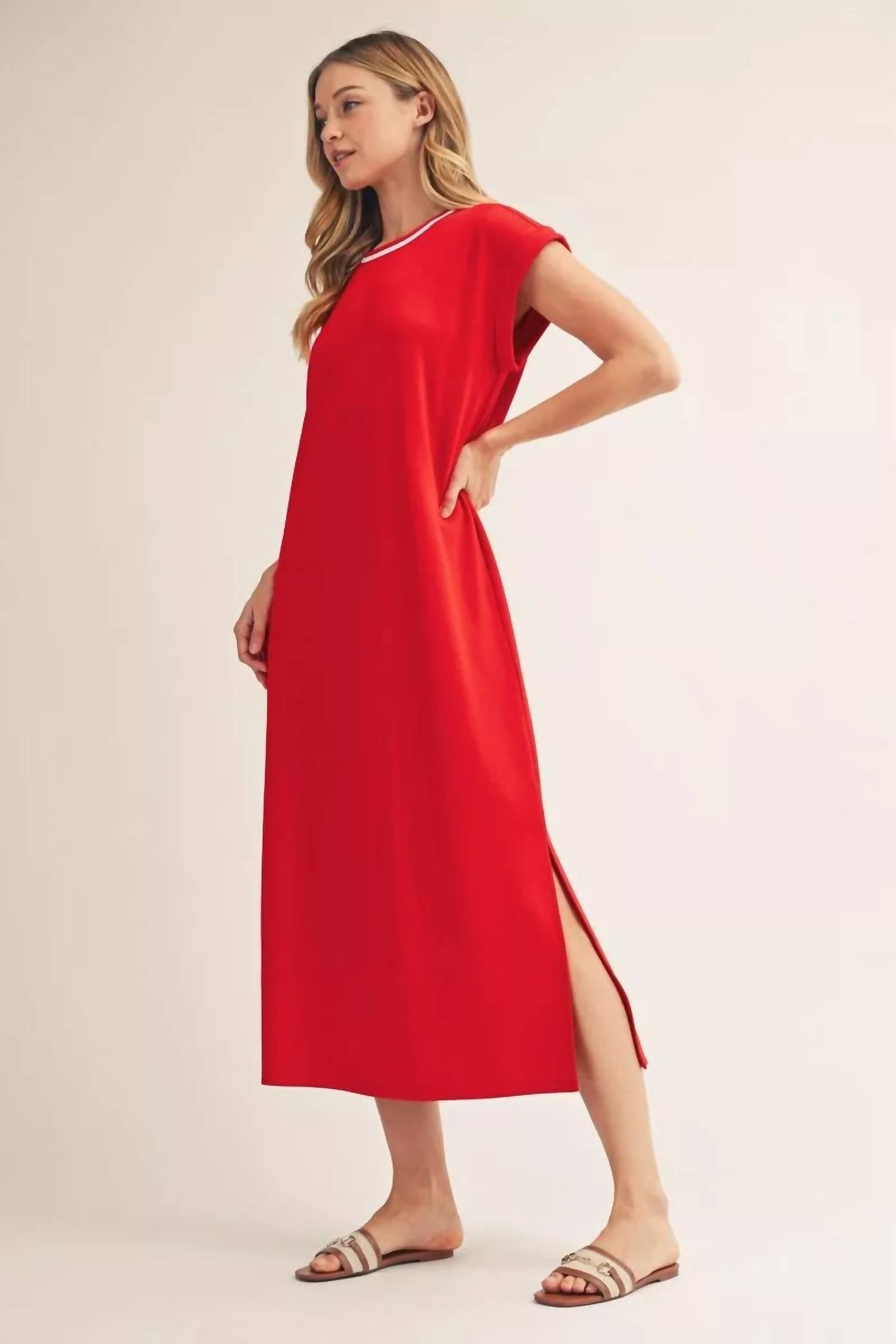 Jodifl My Identity Maxi Dress in tomato red - women's dress - alternate view