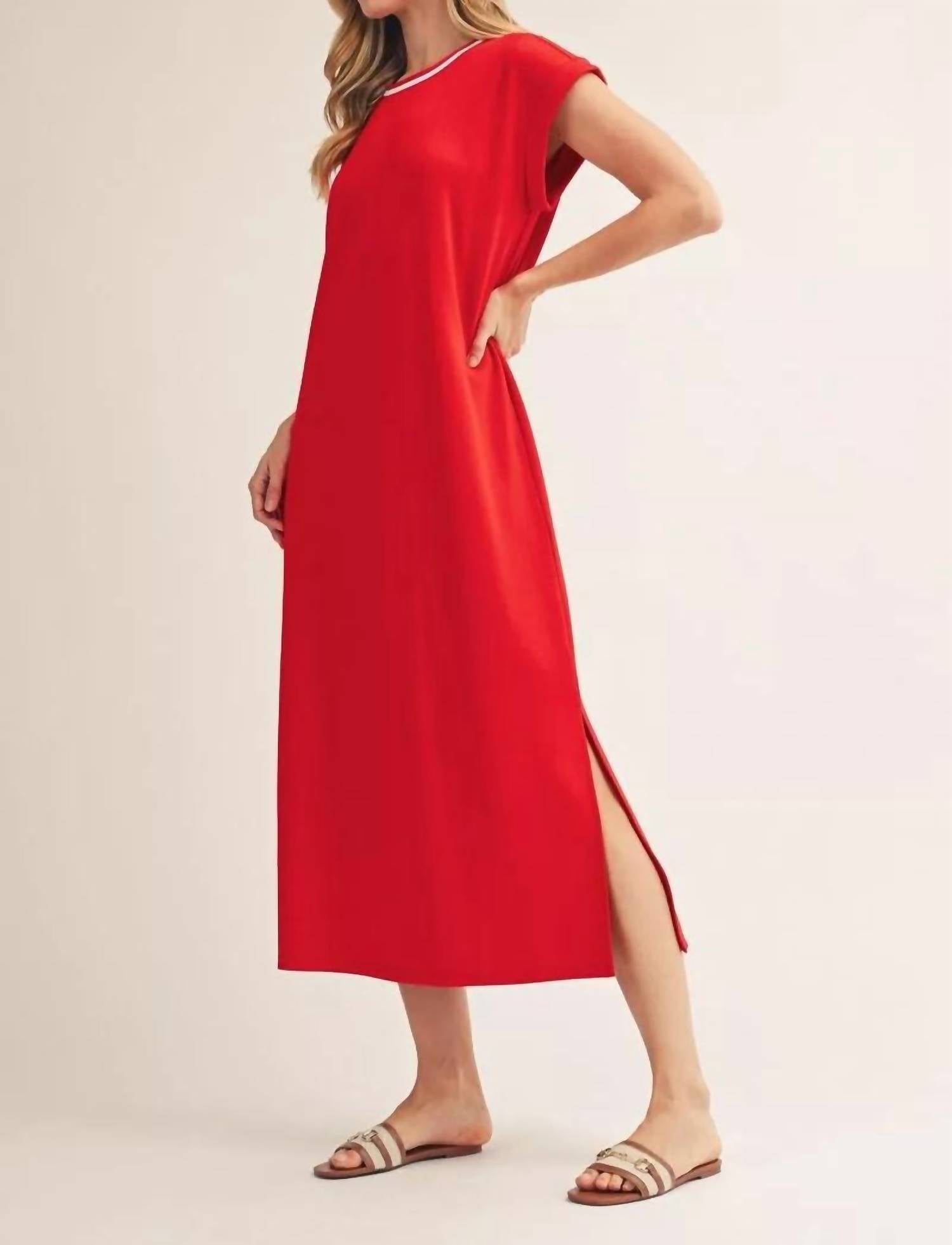 Jodifl My Identity Maxi Dress in tomato red - women's dress - detail view