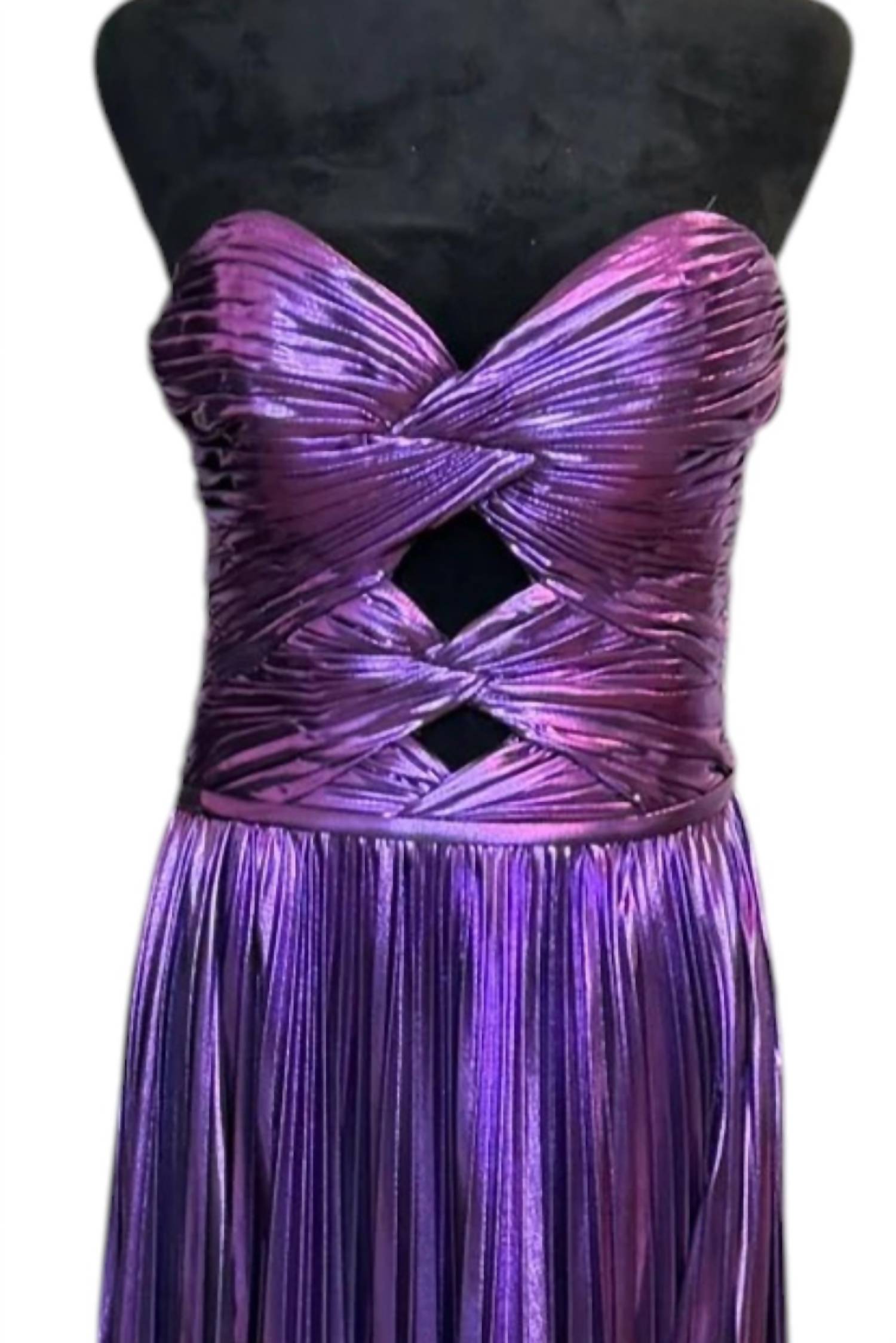 Sherri Hill - Women's Strapless Metallic Dress