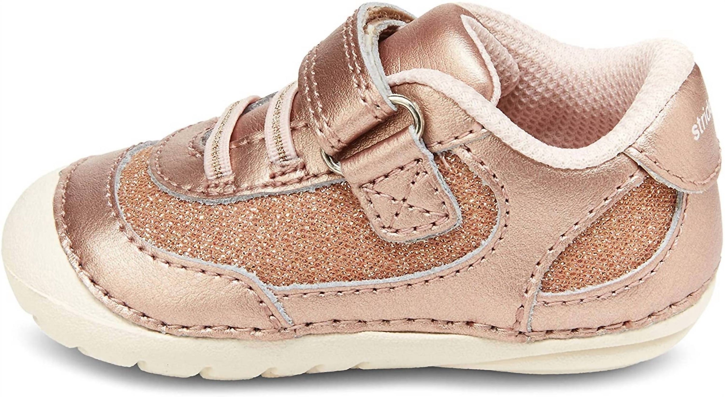 Stride Rite Toddler Jazzy Sneaker in rose gold - kids' sneaker - detail view